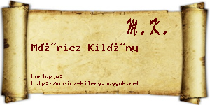 Móricz Kilény névjegykártya